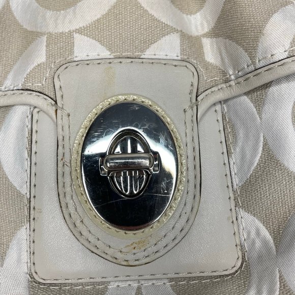 Cream Colored Coach Purse - Picture 7 of 14